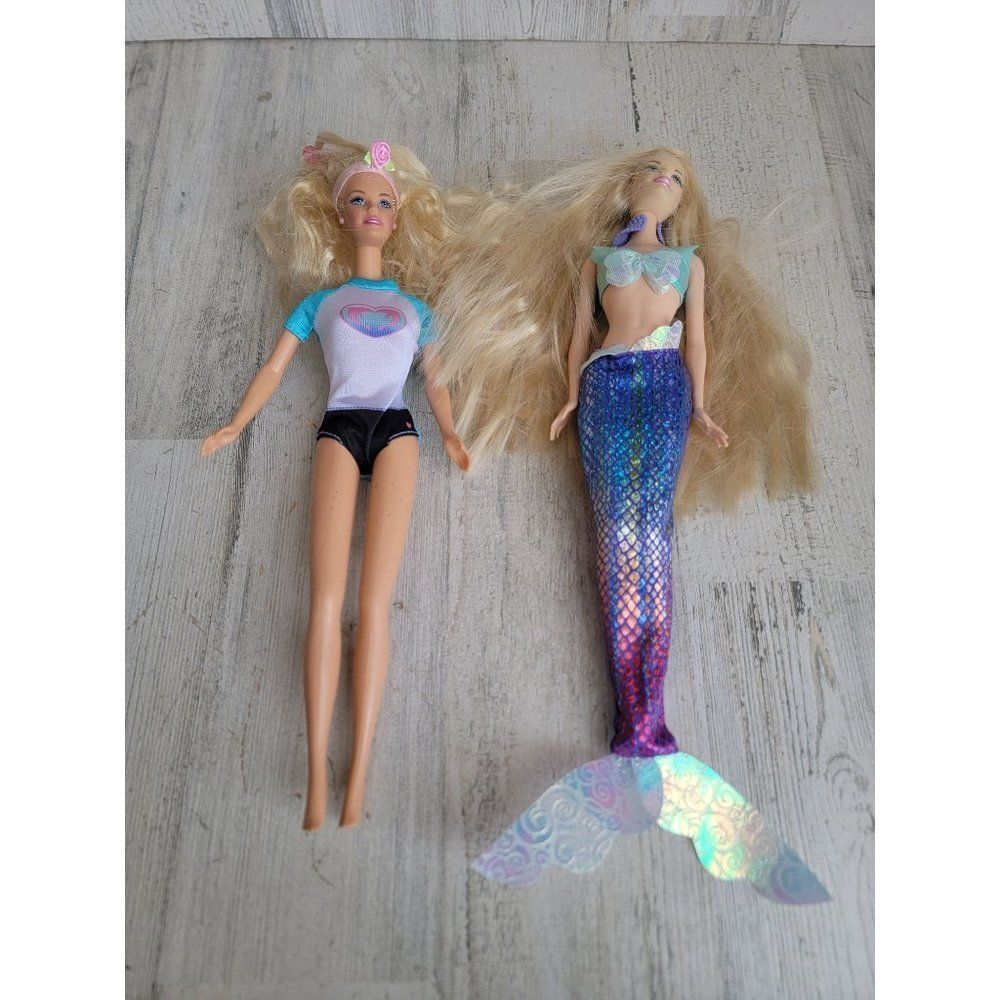 Vintage Barbie mermaid swim suit doll toy collectible set woman